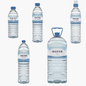 3D Water Botte Collection model